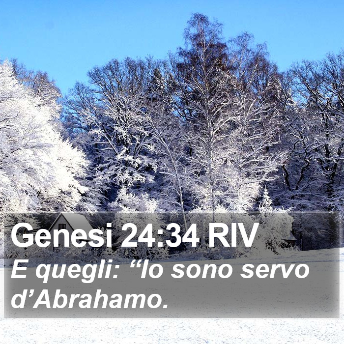Genesi 24:34 RIV Bible Study
