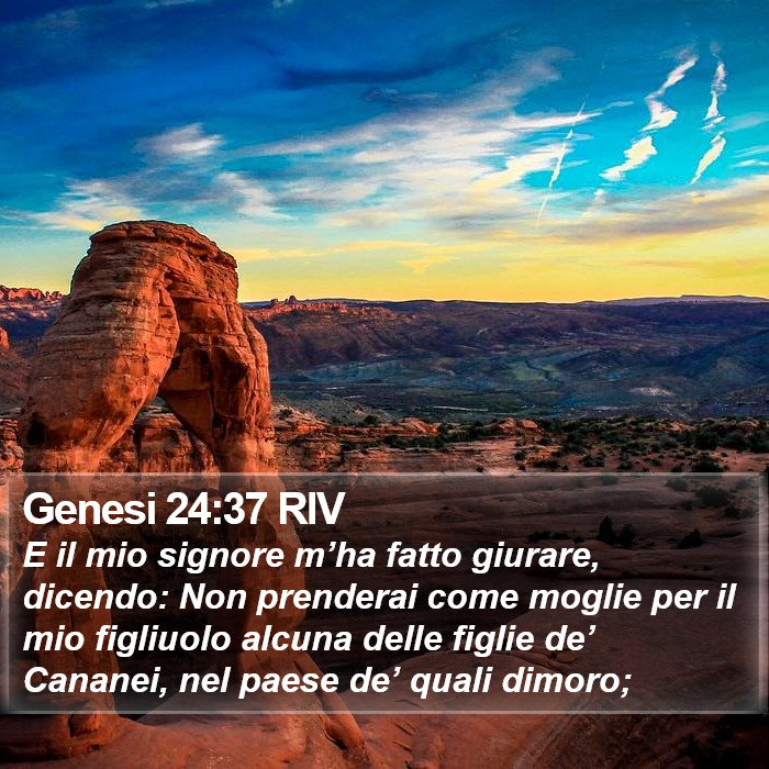 Genesi 24:37 RIV Bible Study
