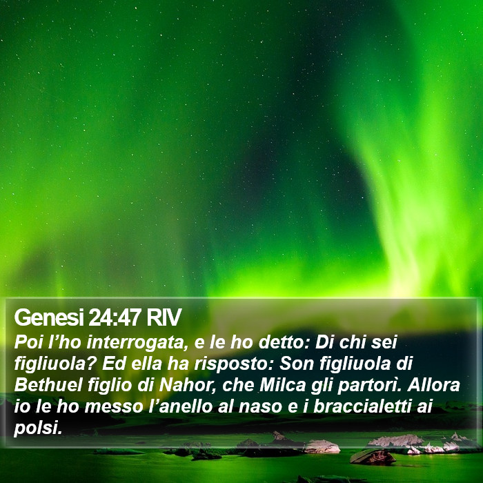 Genesi 24:47 RIV Bible Study