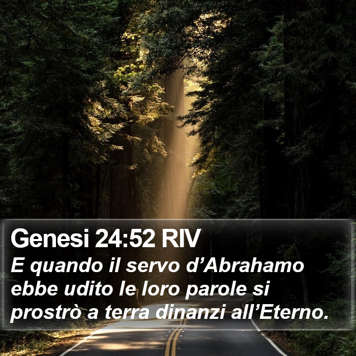Genesi 24:52 RIV Bible Study