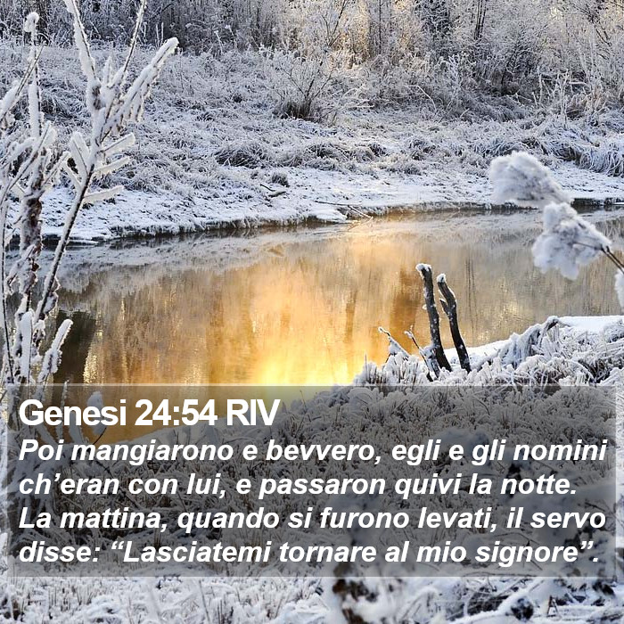 Genesi 24:54 RIV Bible Study