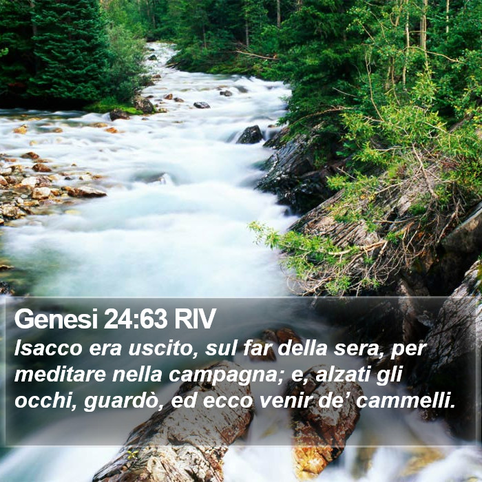 Genesi 24:63 RIV Bible Study