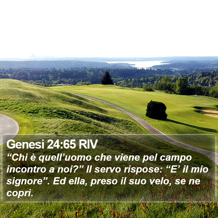 Genesi 24:65 RIV Bible Study