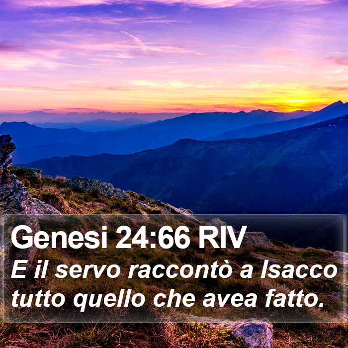 Genesi 24:66 RIV Bible Study