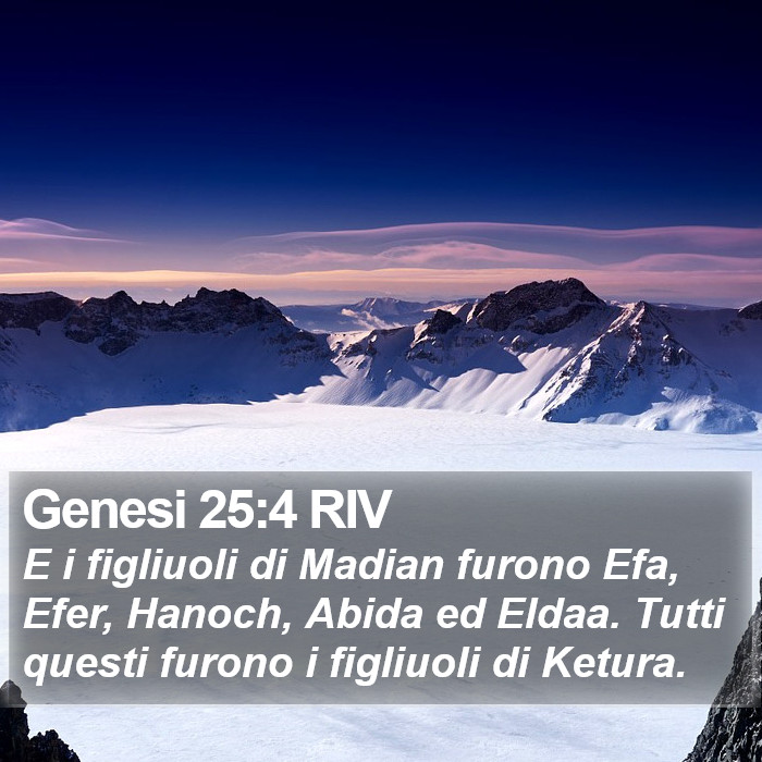 Genesi 25:4 RIV Bible Study
