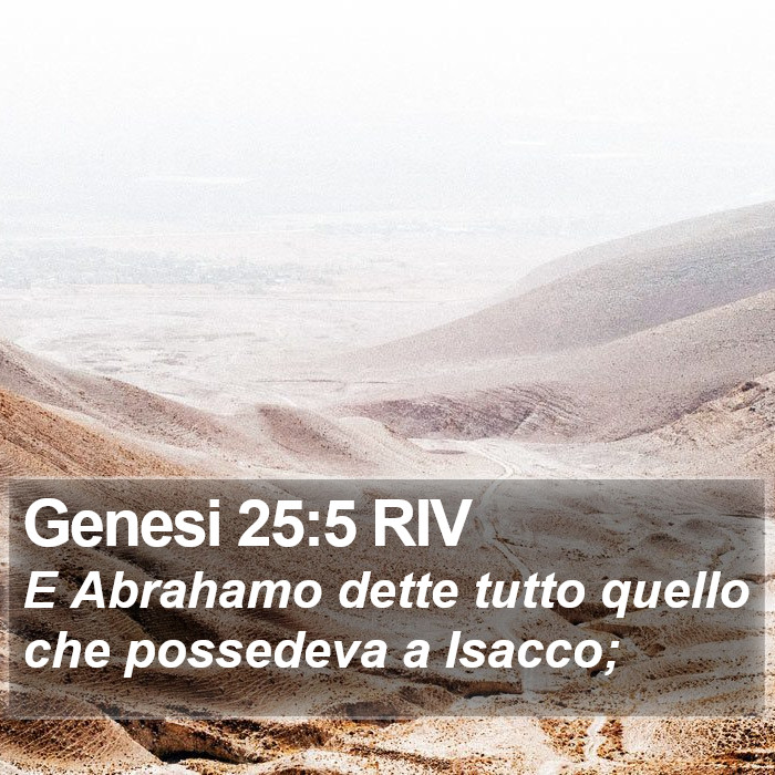 Genesi 25:5 RIV Bible Study