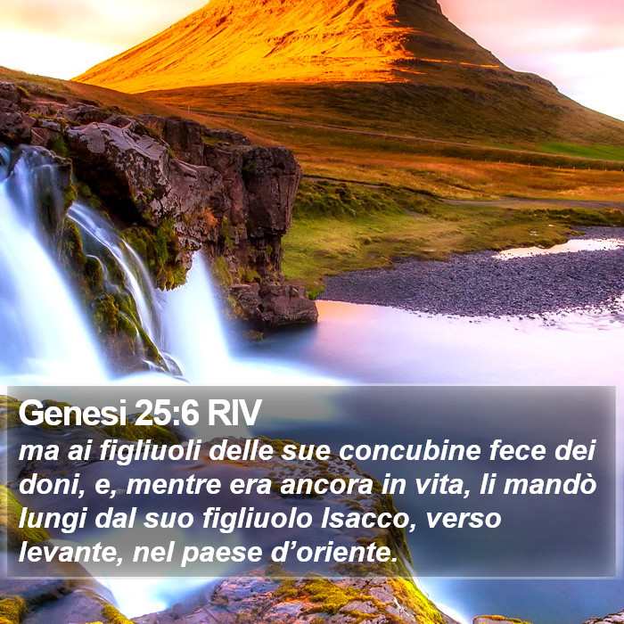 Genesi 25:6 RIV Bible Study