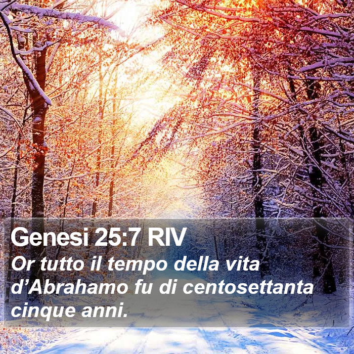 Genesi 25:7 RIV Bible Study