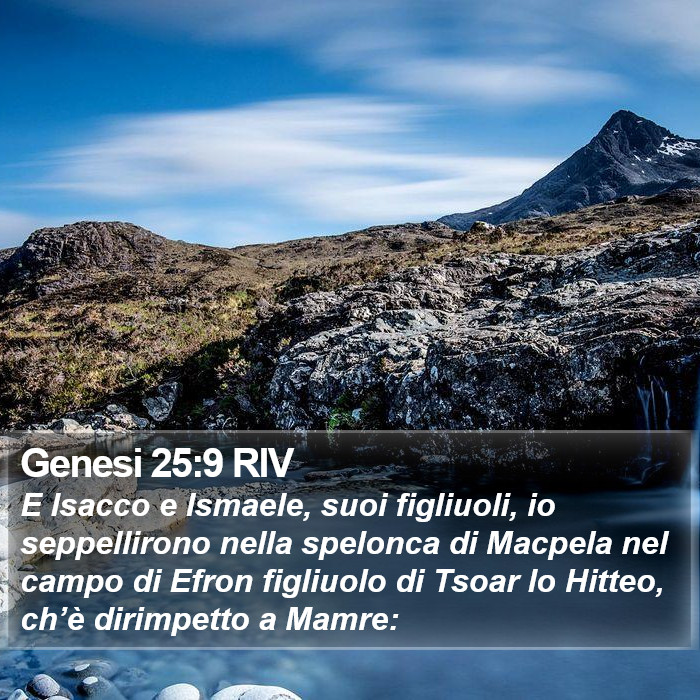 Genesi 25:9 RIV Bible Study