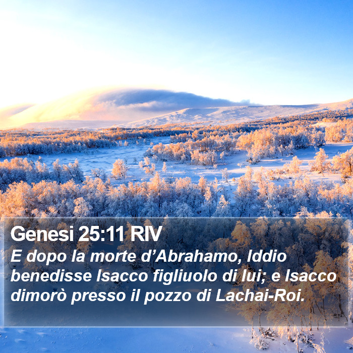 Genesi 25:11 RIV Bible Study