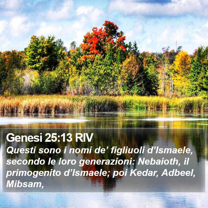 Genesi 25:13 RIV Bible Study