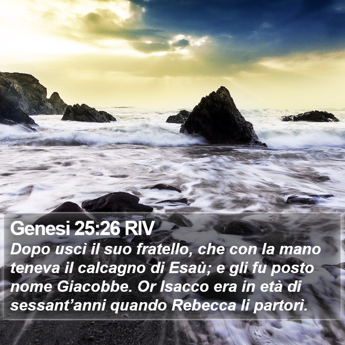 Genesi 25:26 RIV Bible Study