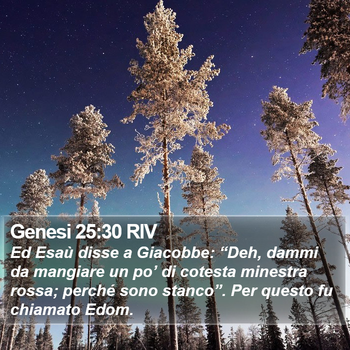 Genesi 25:30 RIV Bible Study
