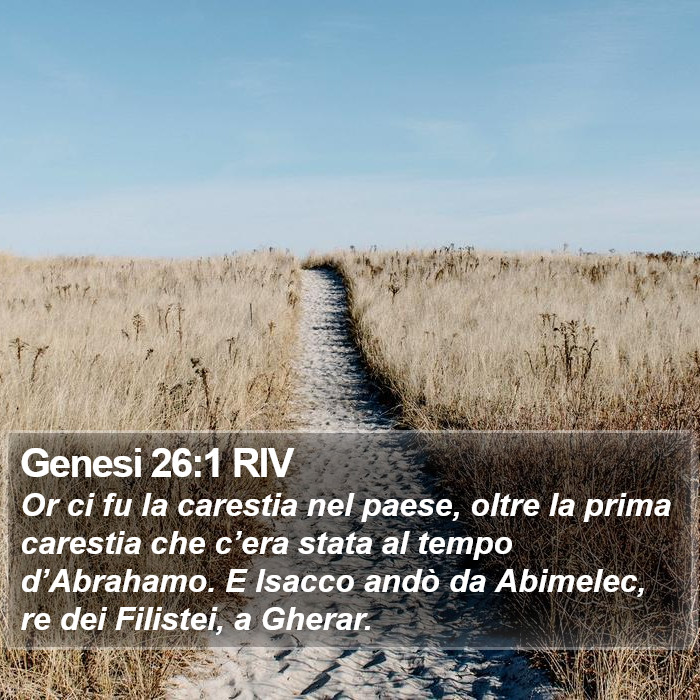 Genesi 26:1 RIV Bible Study