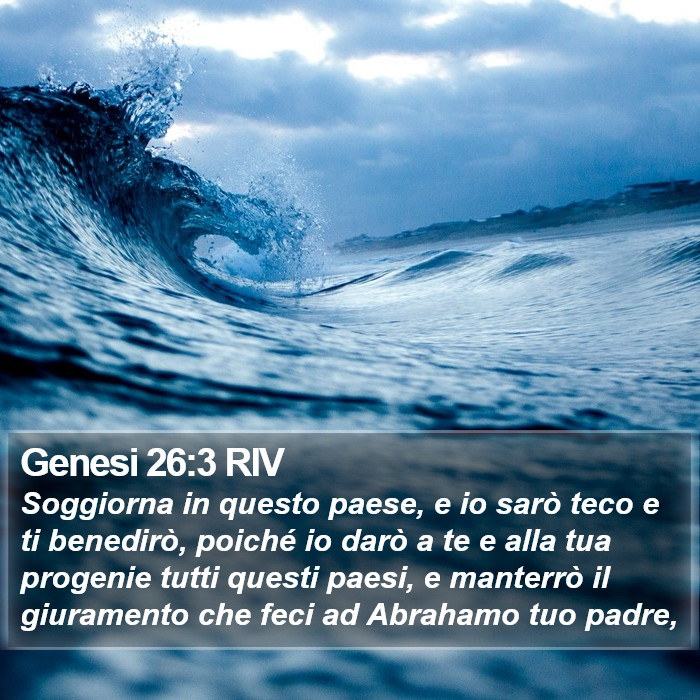 Genesi 26:3 RIV Bible Study