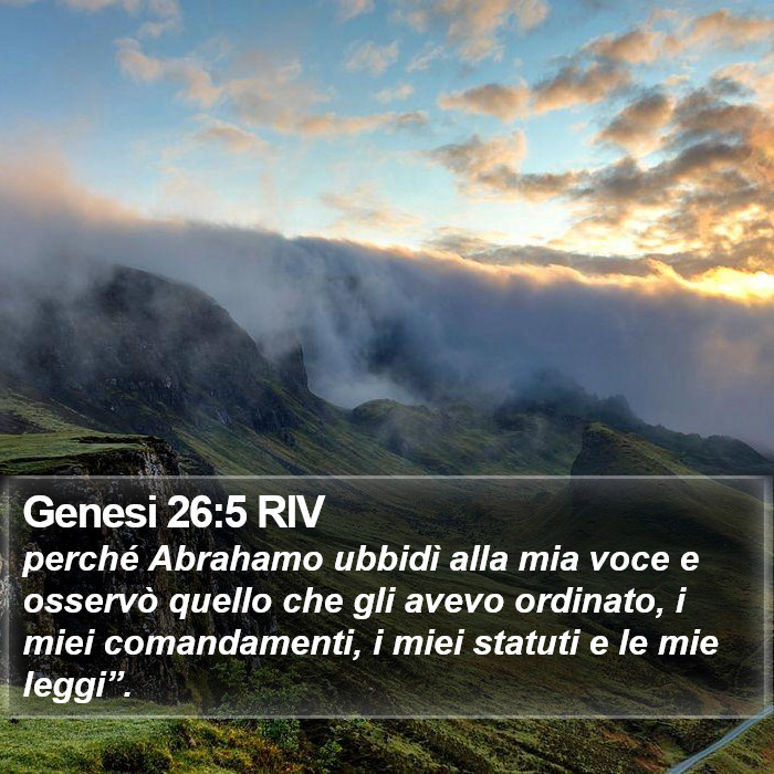 Genesi 26:5 RIV Bible Study