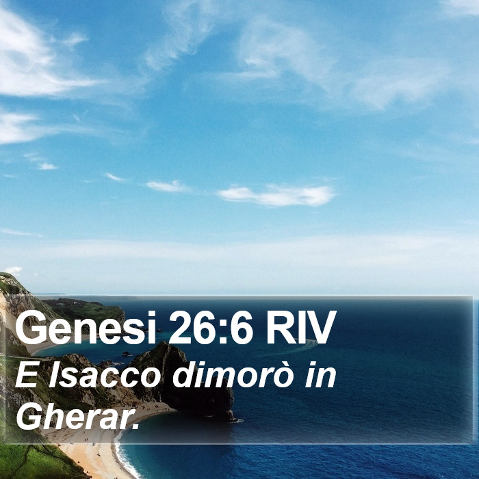 Genesi 26:6 RIV Bible Study