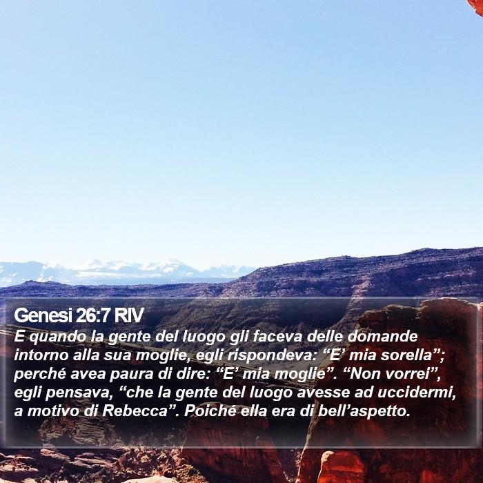 Genesi 26:7 RIV Bible Study