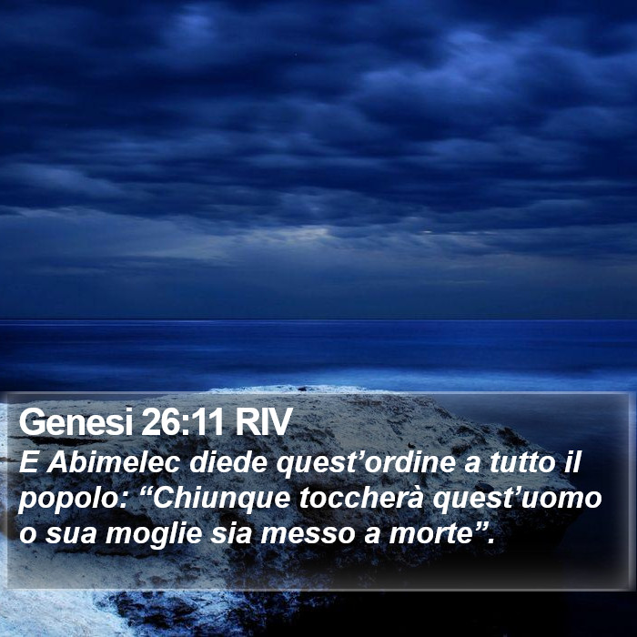 Genesi 26:11 RIV Bible Study