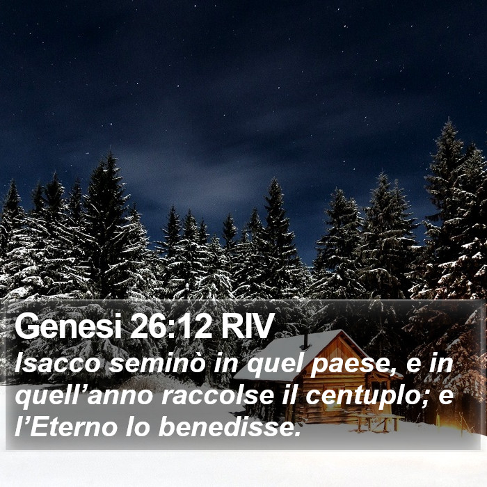 Genesi 26:12 RIV Bible Study