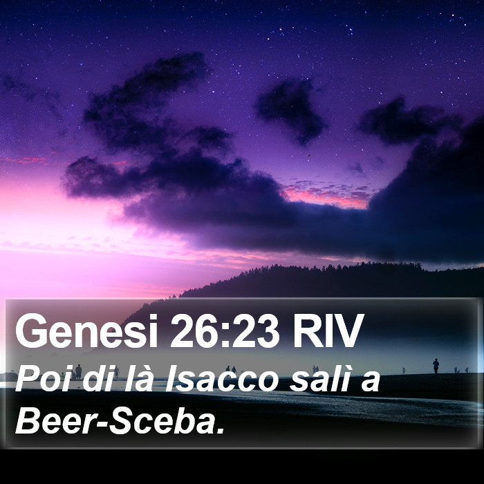 Genesi 26:23 RIV Bible Study