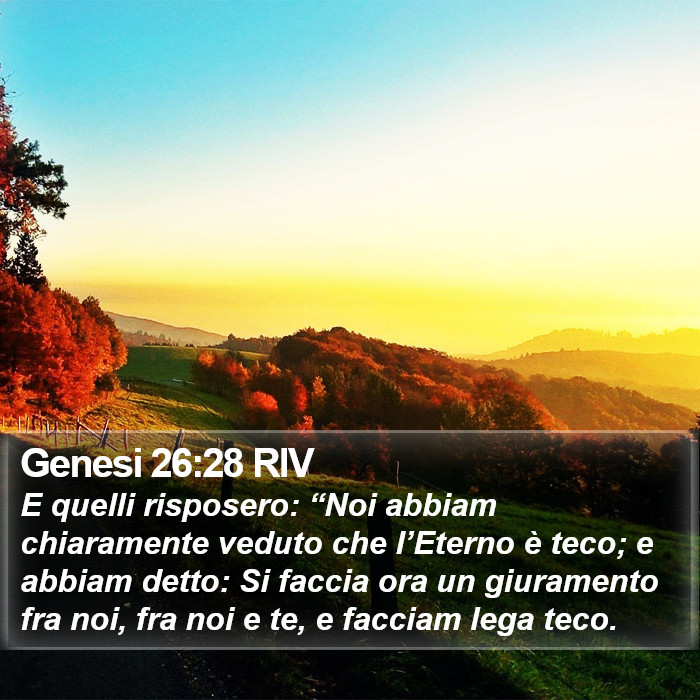 Genesi 26:28 RIV Bible Study