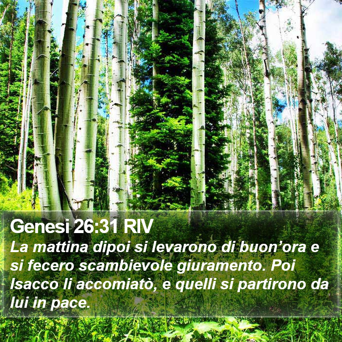 Genesi 26:31 RIV Bible Study