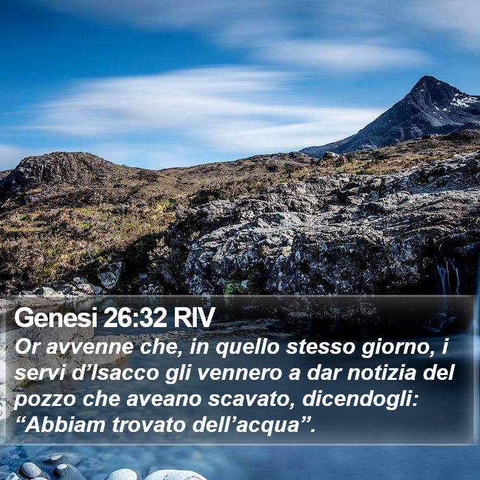 Genesi 26:32 RIV Bible Study