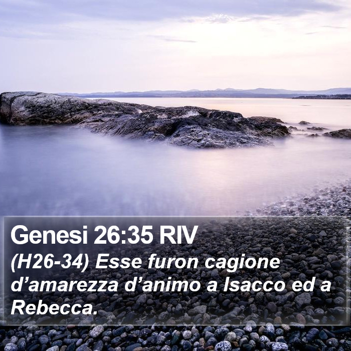 Genesi 26:35 RIV Bible Study