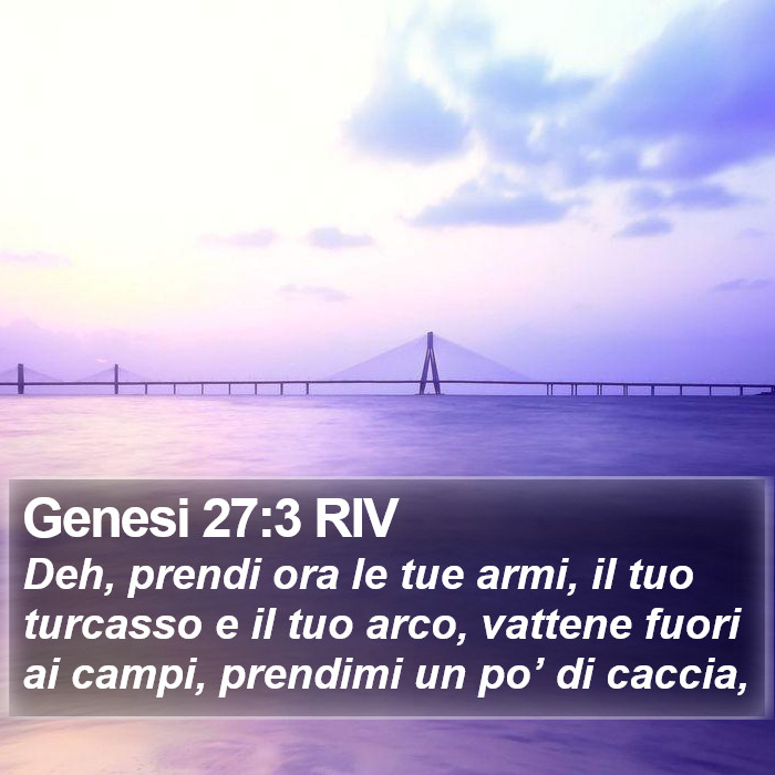 Genesi 27:3 RIV Bible Study
