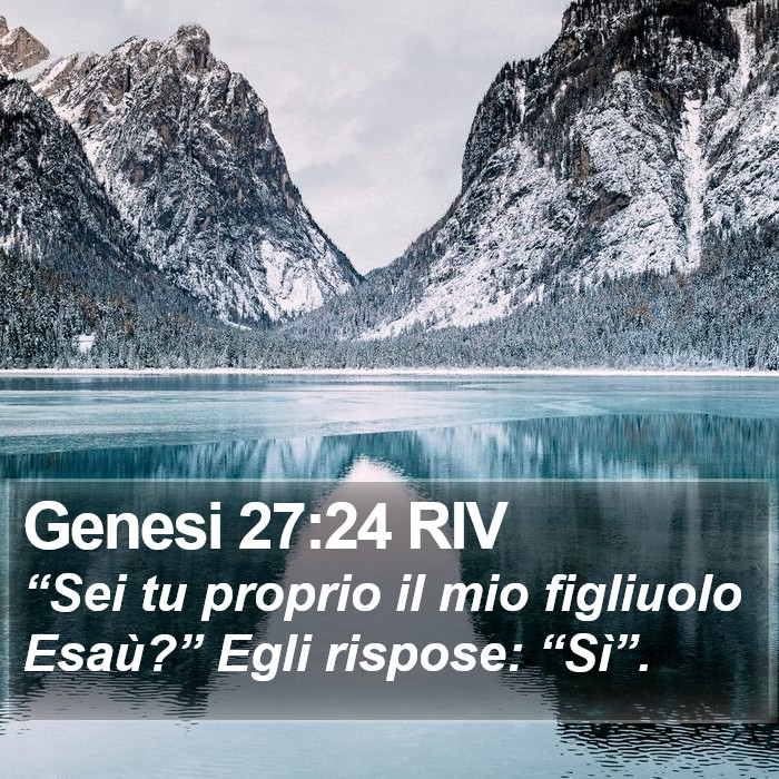 Genesi 27:24 RIV Bible Study