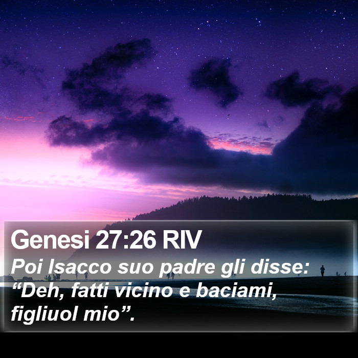 Genesi 27:26 RIV Bible Study