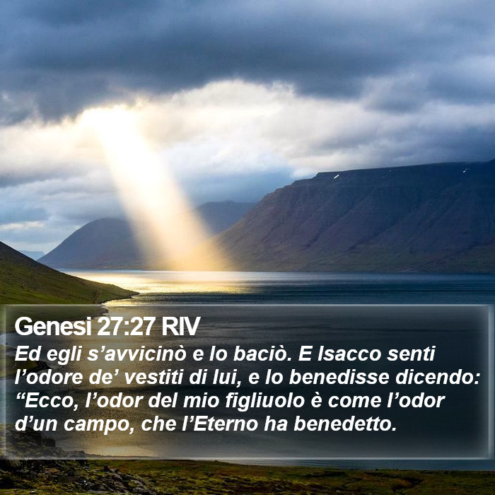 Genesi 27:27 RIV Bible Study