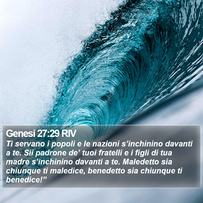 Genesi 27:29 RIV Bible Study