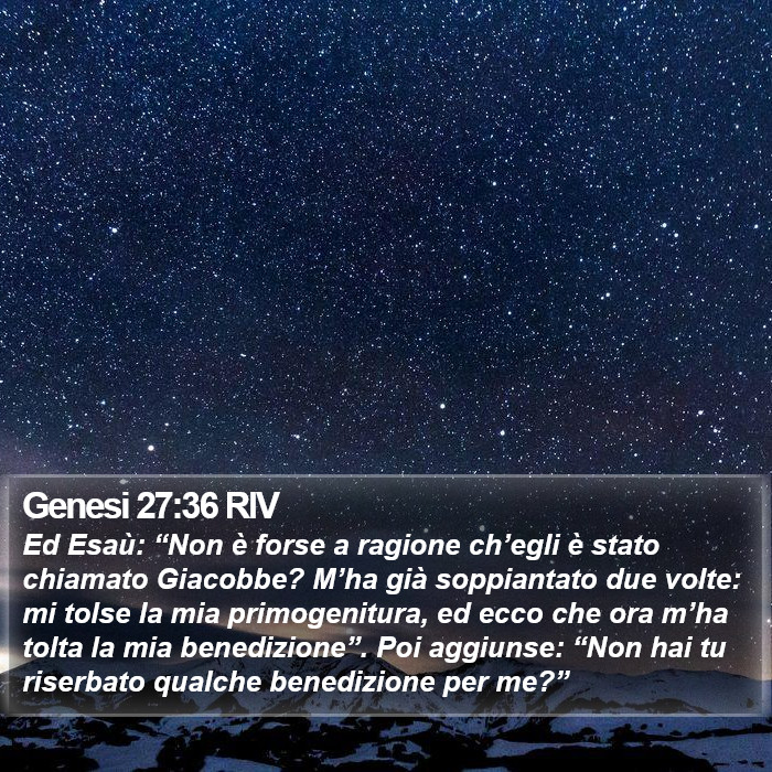 Genesi 27:36 RIV Bible Study