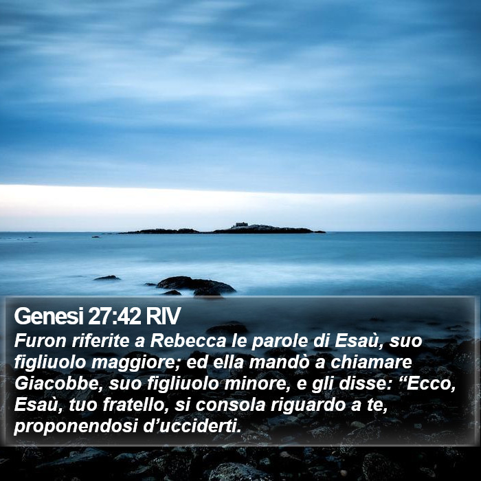 Genesi 27:42 RIV Bible Study
