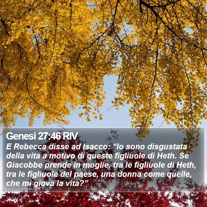 Genesi 27:46 RIV Bible Study
