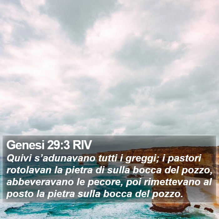 Genesi 29:3 RIV Bible Study