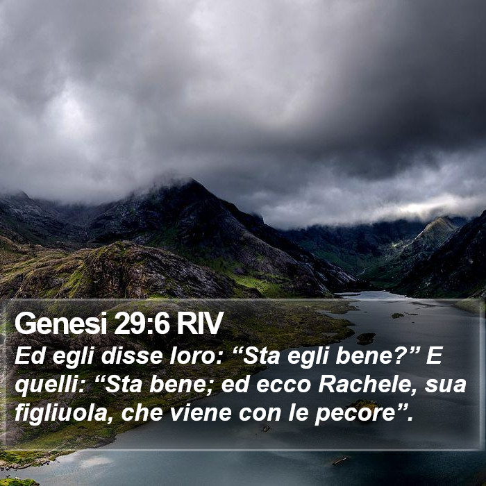 Genesi 29:6 RIV Bible Study