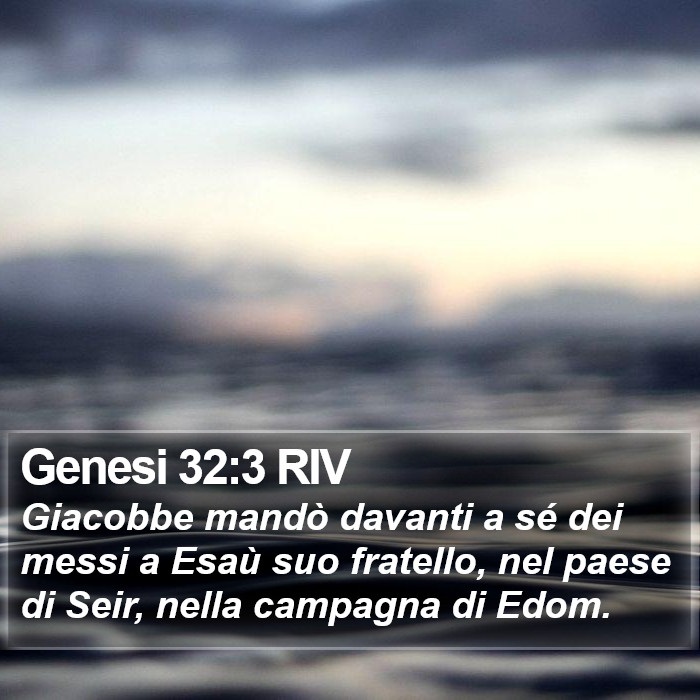 Genesi 32:3 RIV Bible Study