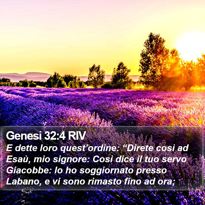 Genesi 32:4 RIV Bible Study