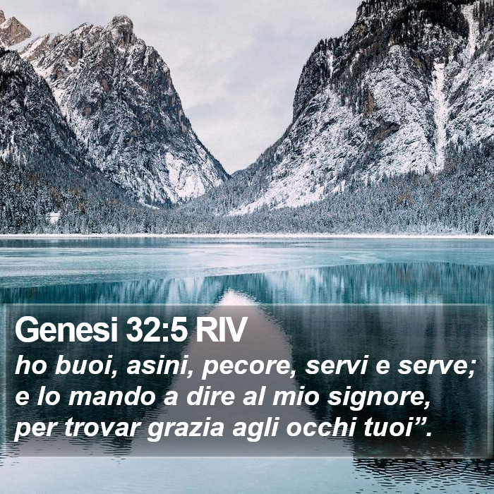 Genesi 32:5 RIV Bible Study