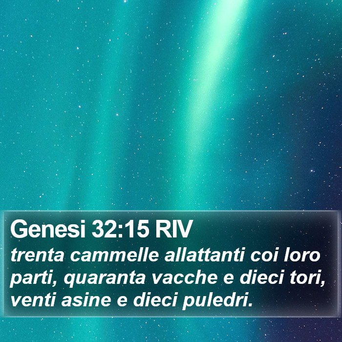 Genesi 32:15 RIV Bible Study