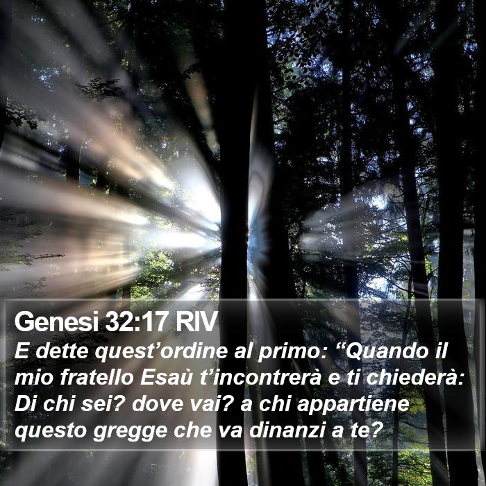 Genesi 32:17 RIV Bible Study