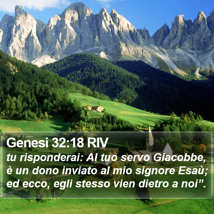 Genesi 32:18 RIV Bible Study