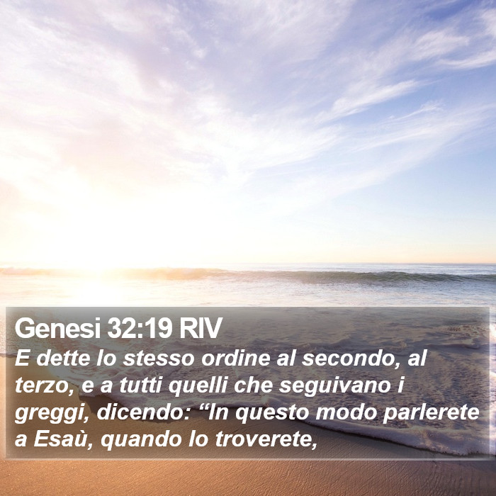 Genesi 32:19 RIV Bible Study