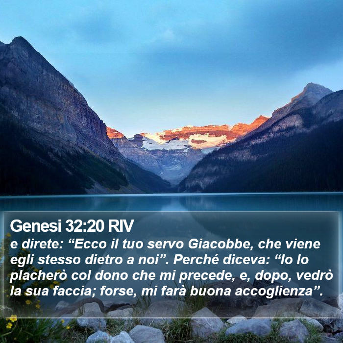 Genesi 32:20 RIV Bible Study