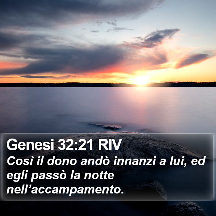 Genesi 32:21 RIV Bible Study