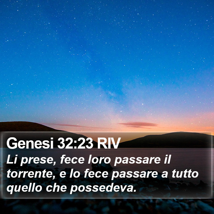 Genesi 32:23 RIV Bible Study