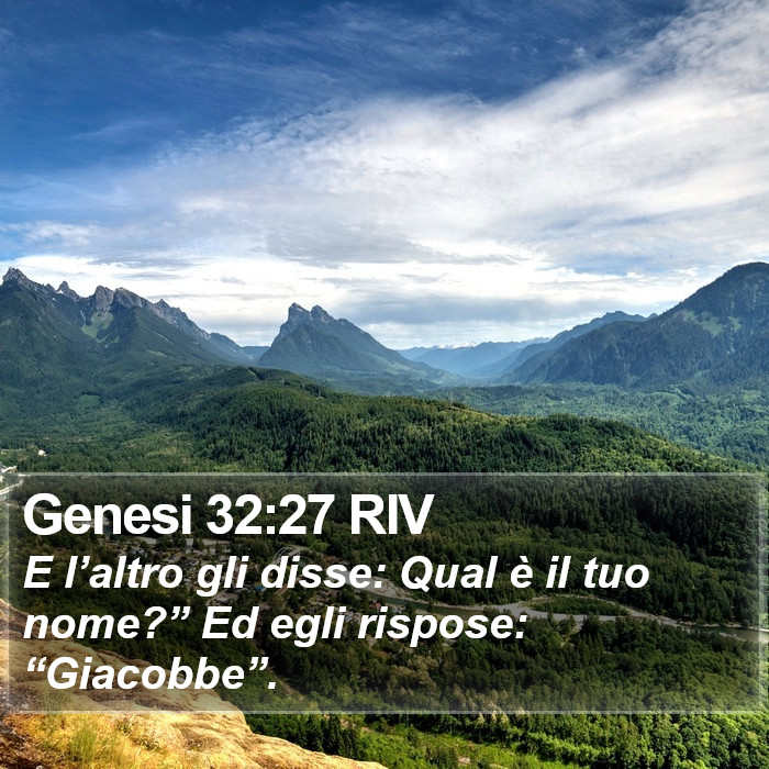 Genesi 32:27 RIV Bible Study